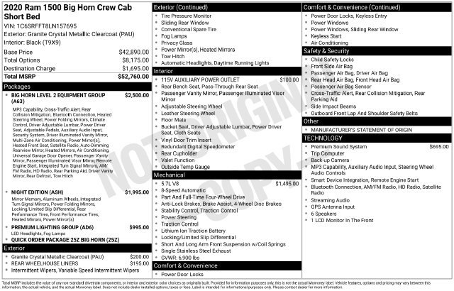 Used 2020 RAM 1500 Big Horn AWD/4WD image 2