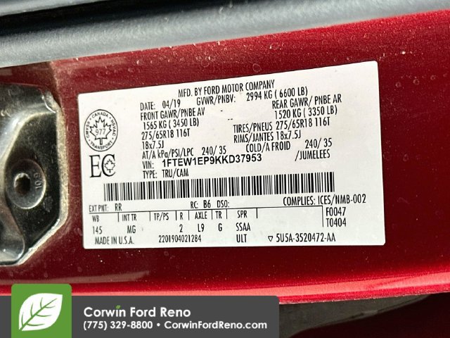 Used 2019 Ford F150 XLT w/ Equipment Group 301A Mid AWD/4WD image 32
