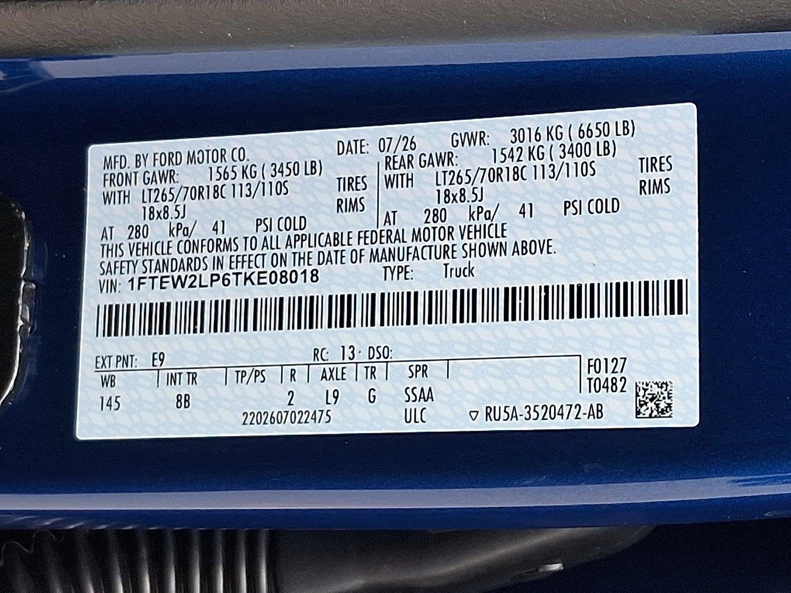 New 2026 Ford F150 STX w/ Equipment Group 201A FX4 AWD/4WD image 19