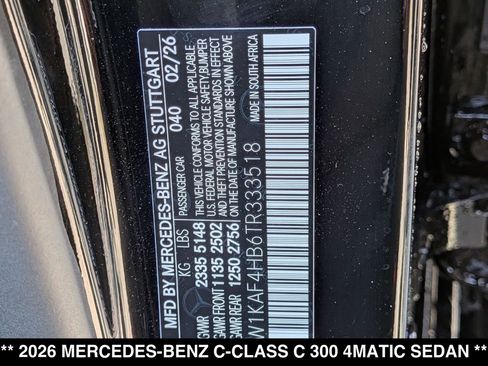 New 2026 Mercedes-Benz C 300 4MATIC Sedan image 18