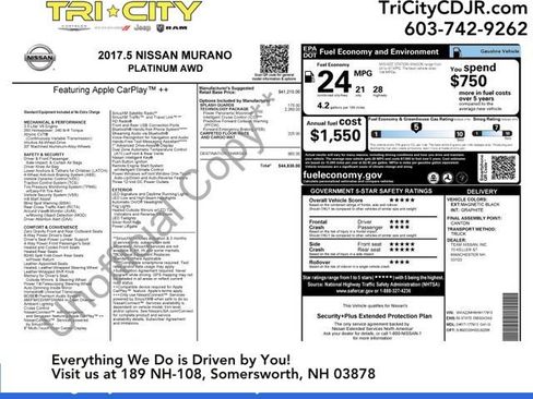 Used 2017 Nissan Murano Platinum w/ Platinum Technology Package image 17