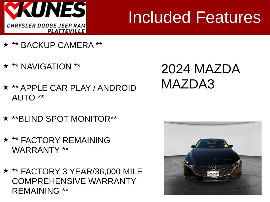 Used 2024 MAZDA MAZDA3 s FWD image 2