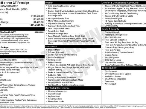 Used 2024 Audi e-tron GT Prestige w/ Prestige Package image 6