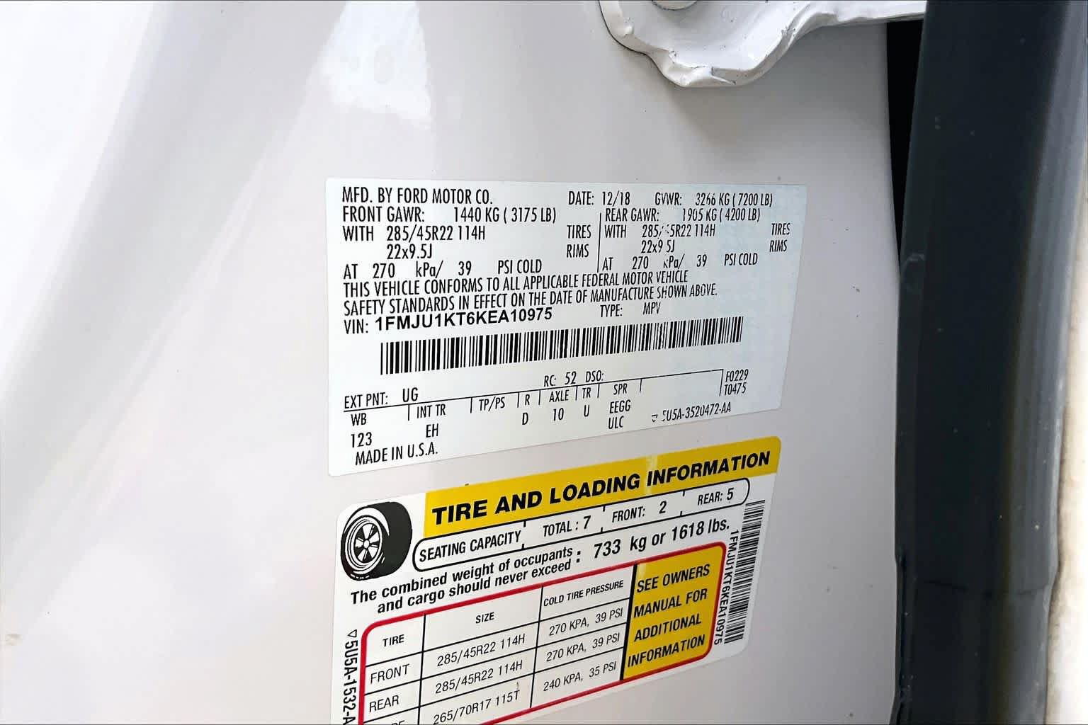 Used 2019 Ford Expedition Limited w/ Equipment Group 303A RWD image 34