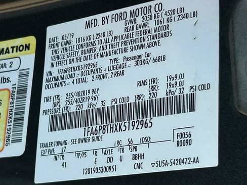 Used 2019 Ford Mustang Premium w/ Ecoboost Performance Package RWD image 36