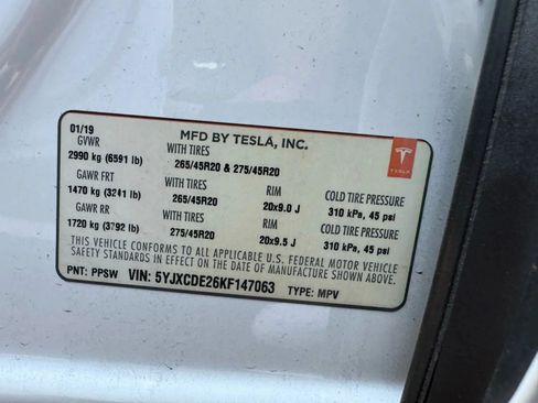 Used 2019 Tesla Model X 75D AWD/4WD image 56