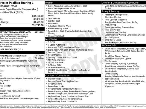 Used 2022 Chrysler Pacifica Touring-L w/ Uconnect Theater Family Group AWD/4WD image 27