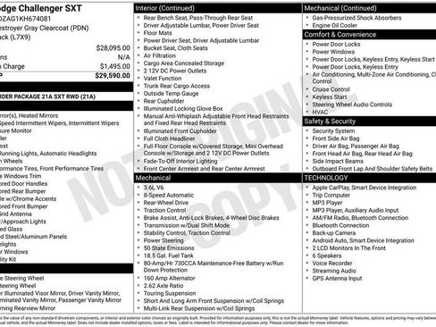 Used 2019 Dodge Challenger SXT RWD image 2