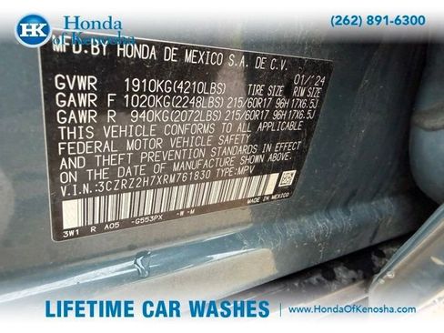 Used 2024 Honda HR-V EX-L image 4