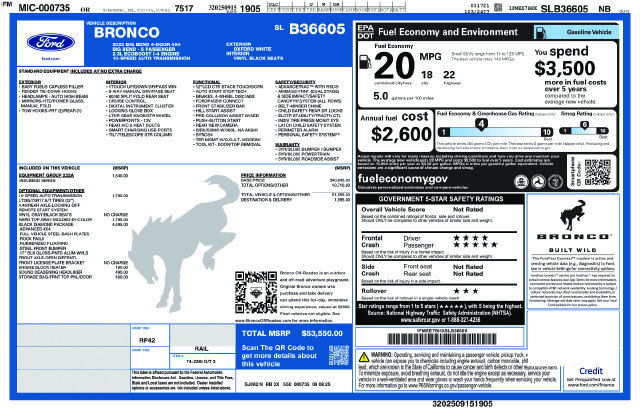 Used 2025 Ford Bronco Big Bend w/ Black Diamond Package AWD/4WD image 8