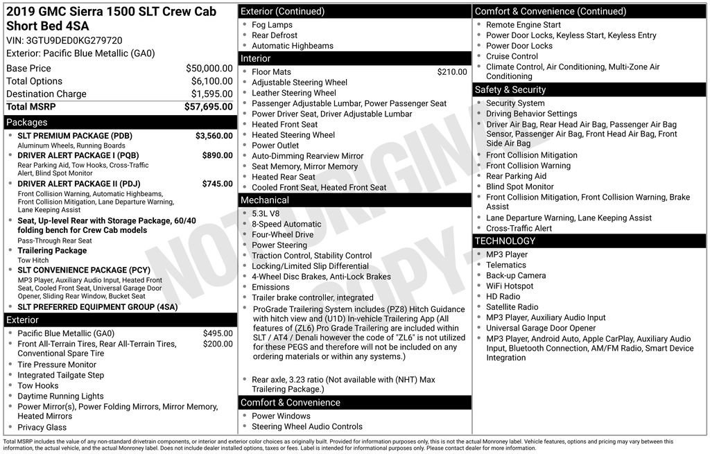 Certified 2019 GMC Sierra 1500 SLT w/ SLT Premium Package AWD/4WD image 5
