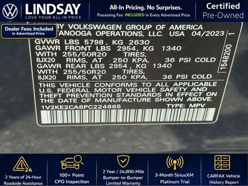 Used 2023 Volkswagen Atlas Cross Sport SE w/ Panoramic Sunroof Package AWD/4WD image 27