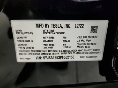 Used 2023 Tesla Model S Standard Range AWD/4WD image 82