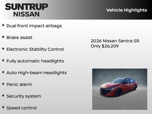 New 2026 Nissan Sentra SR image 23