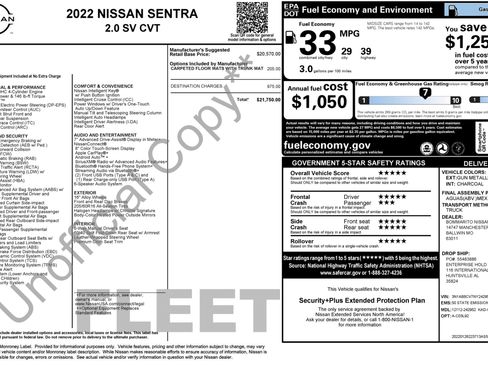Used 2022 Nissan Sentra SV FWD image 2