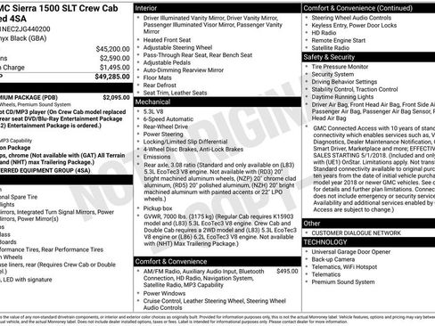 Used 2018 GMC Sierra 1500 SLT w/ SLT Premium Package RWD image 31