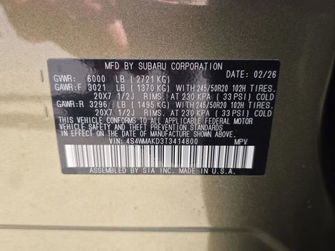 New 2026 Subaru Ascent Touring image 28