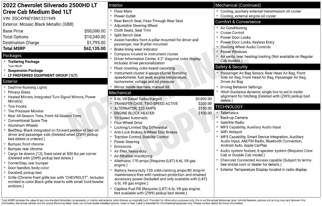 Used 2022 Chevrolet Silverado 2500 LT AWD/4WD image 20