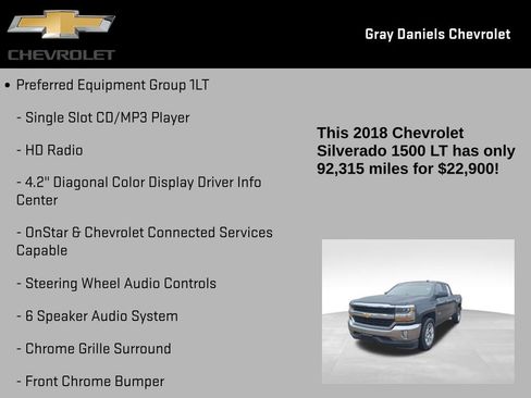 Certified 2018 Chevrolet Silverado 1500 LT w/ Texas Edition image 16