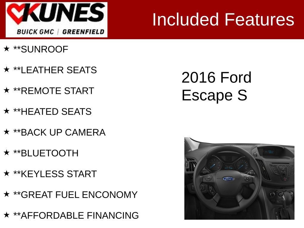 Used 2016 Ford Escape S FWD image 2