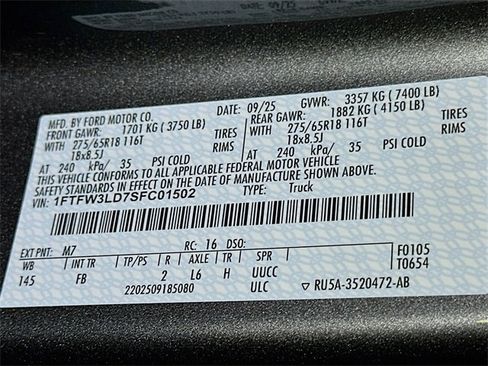 New 2025 Ford F150 XLT w/ Equipment Group 302A MID image 17