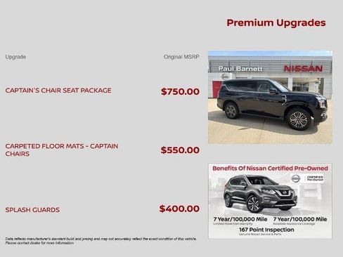 Certified 2025 Nissan Armada SL w/ Captain's Chari Seat Package RWD image 9