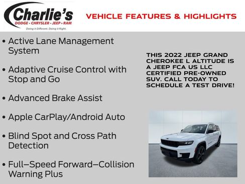 Certified 2022 Jeep Grand Cherokee L Laredo image 7