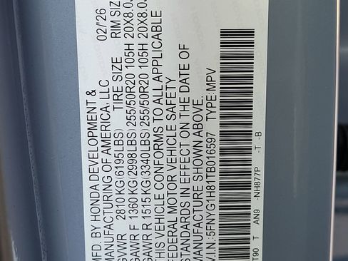 New 2026 Honda Pilot Elite image 33