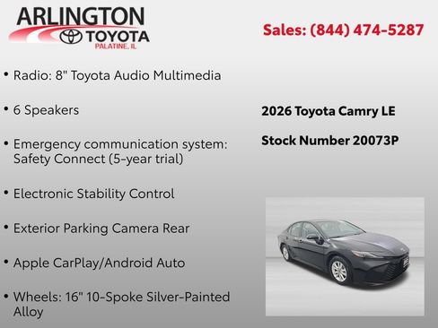 Used 2026 Toyota Camry LE FWD image 4