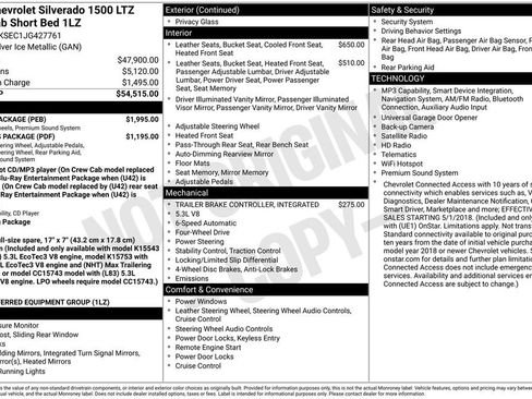 Used 2018 Chevrolet Silverado 1500 LTZ w/ Sport Package AWD/4WD image 17