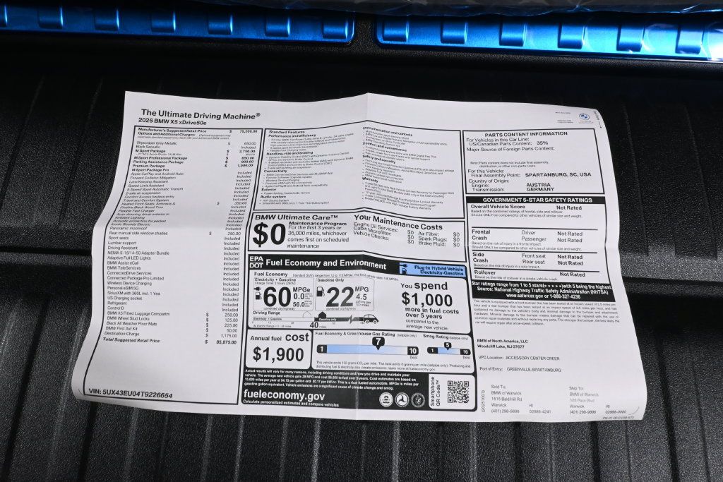 Used 2026 BMW X5 xDrive50e w/ M Sport Package AWD/4WD image 39
