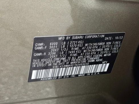 Certified 2022 Subaru Ascent Touring AWD/4WD image 35