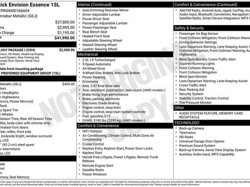 Used 2021 Buick Envision Essence w/ Technology Package I AWD/4WD image 15
