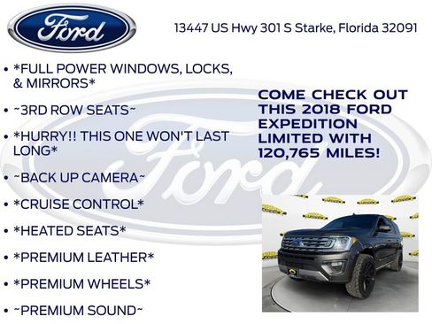Used 2018 Ford Expedition Limited w/ Equipment Group 301A image 10