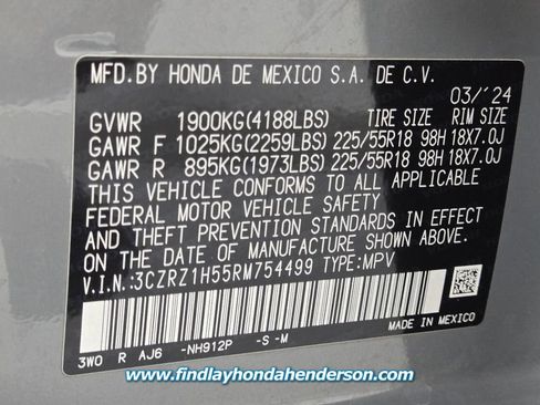 Certified 2024 Honda HR-V Sport image 13