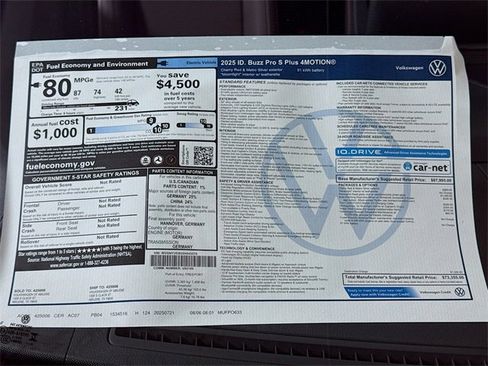 New 2025 Volkswagen ID. Buzz Pro S Plus image 20