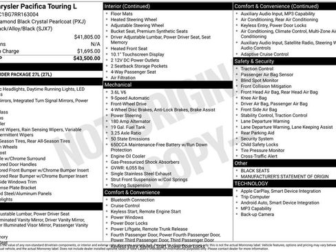 Used 2024 Chrysler Pacifica Touring-L FWD image 2