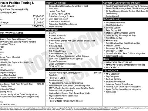 Used 2018 Chrysler Pacifica Touring-L FWD image 1