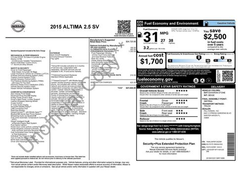 Used 2015 Nissan Altima 2.5 SV w/ Convenience Package image 5