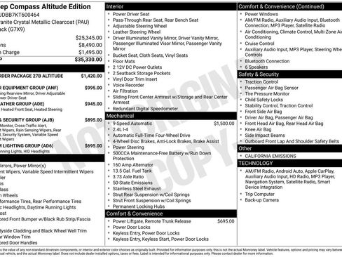 Used 2019 Jeep Compass Altitude AWD/4WD image 24