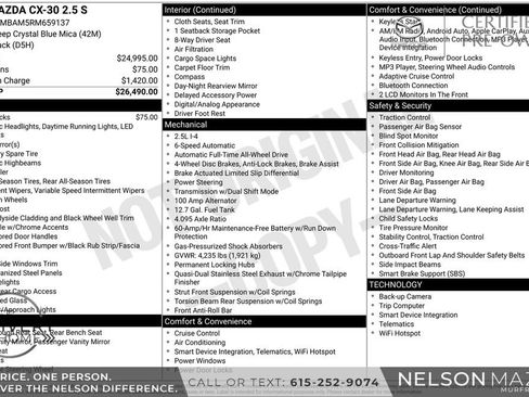 Certified 2024 MAZDA CX-30 AWD 2.5 S image 2