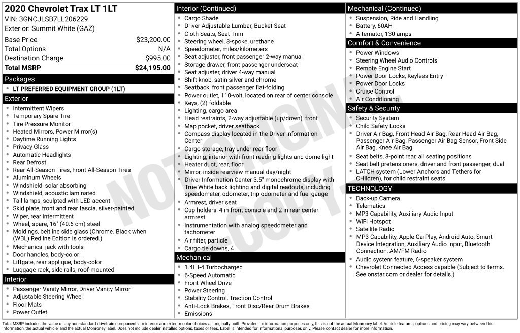 Used 2020 Chevrolet Trax LT FWD image 4