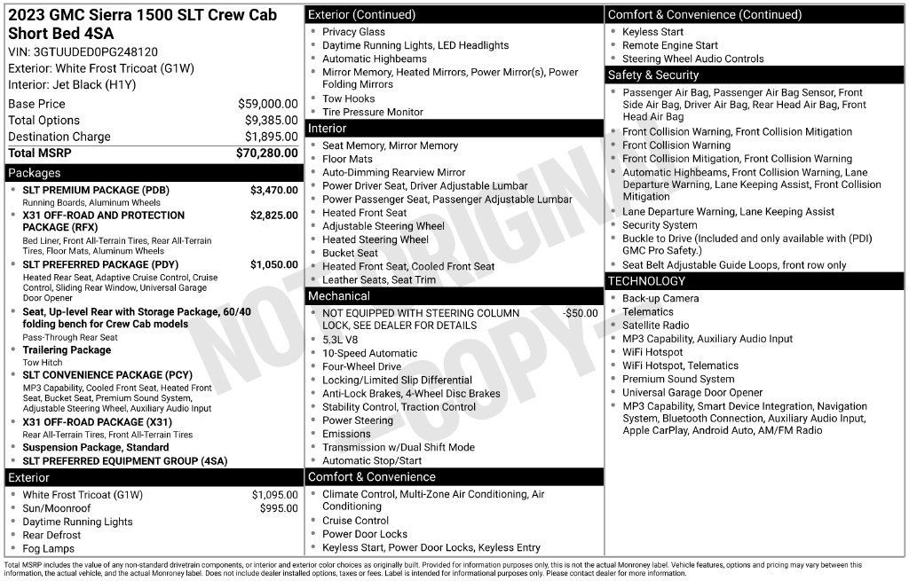 Used 2023 GMC Sierra 1500 SLT w/ SLT Premium Package AWD/4WD image 2
