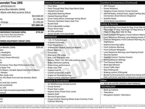 Used 2025 Chevrolet Trax RS w/ Driver Confidence Package FWD image 31