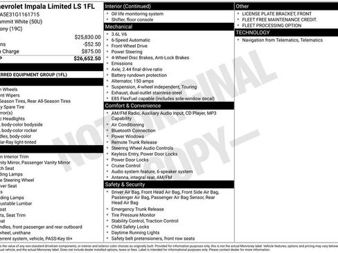 Used 2016 Chevrolet Impala Limited LS image 4