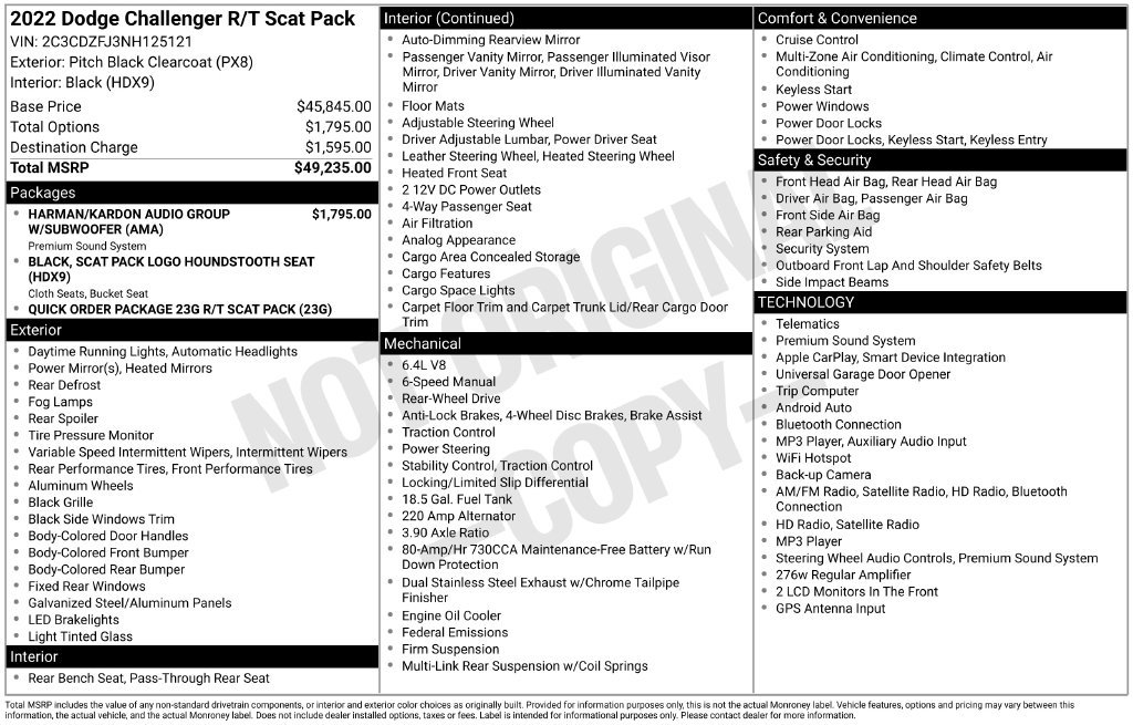 Used 2022 Dodge Challenger R/T Scat Pack RWD image 13