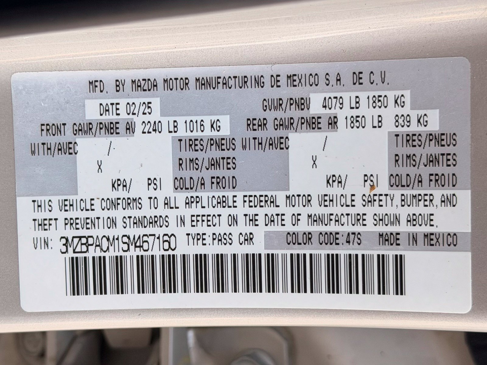 Used 2025 MAZDA MAZDA3 s FWD image 46