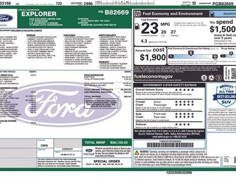 Certified 2023 Ford Explorer Limited w/ Limited Technology Package AWD/4WD image 5