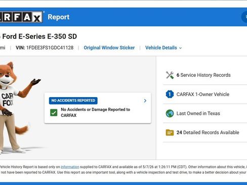Used 2016 Ford E-350 and Econoline 350 Super Duty w/ Shuttle Bus Prep Package RWD image 11