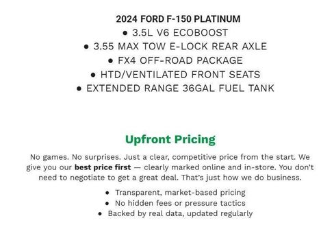 Used 2024 Ford F150 Platinum w/ FX4 Off-Road Package AWD/4WD image 2